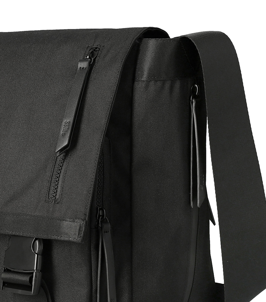 MUSINSA公式 | SSRL dual pocket messenger bag / black